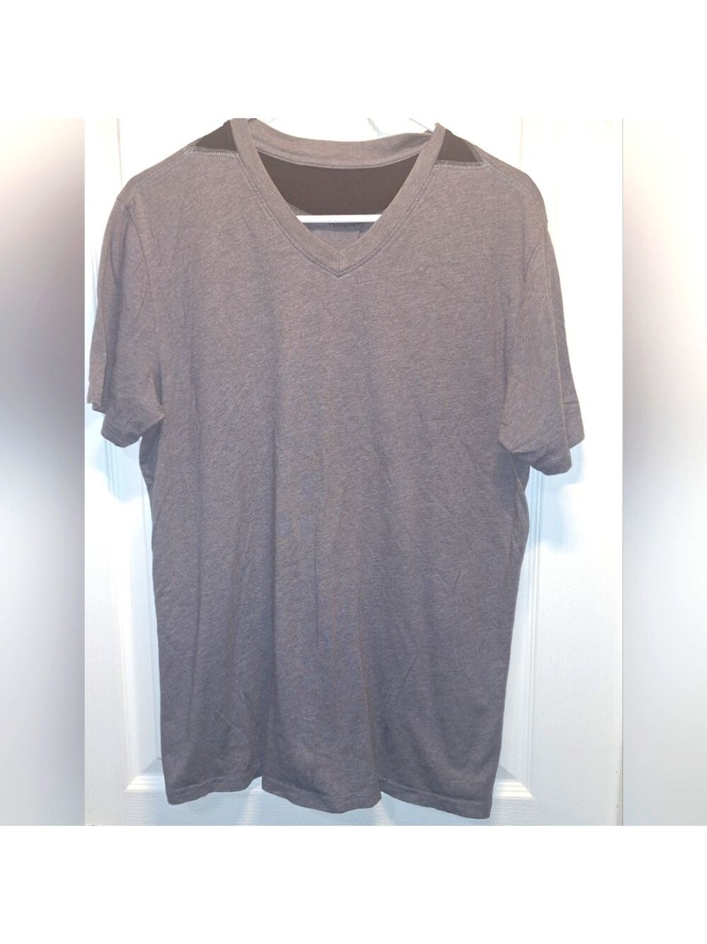 Mens Gray V Neck Shirt Extra Large